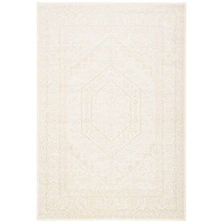 Flowers First 5 ft. 1 in. x 7 ft. 6 in. Adirondack Contemporary Rectangle Power Loomed Rug Ivory & Beige FL1890558